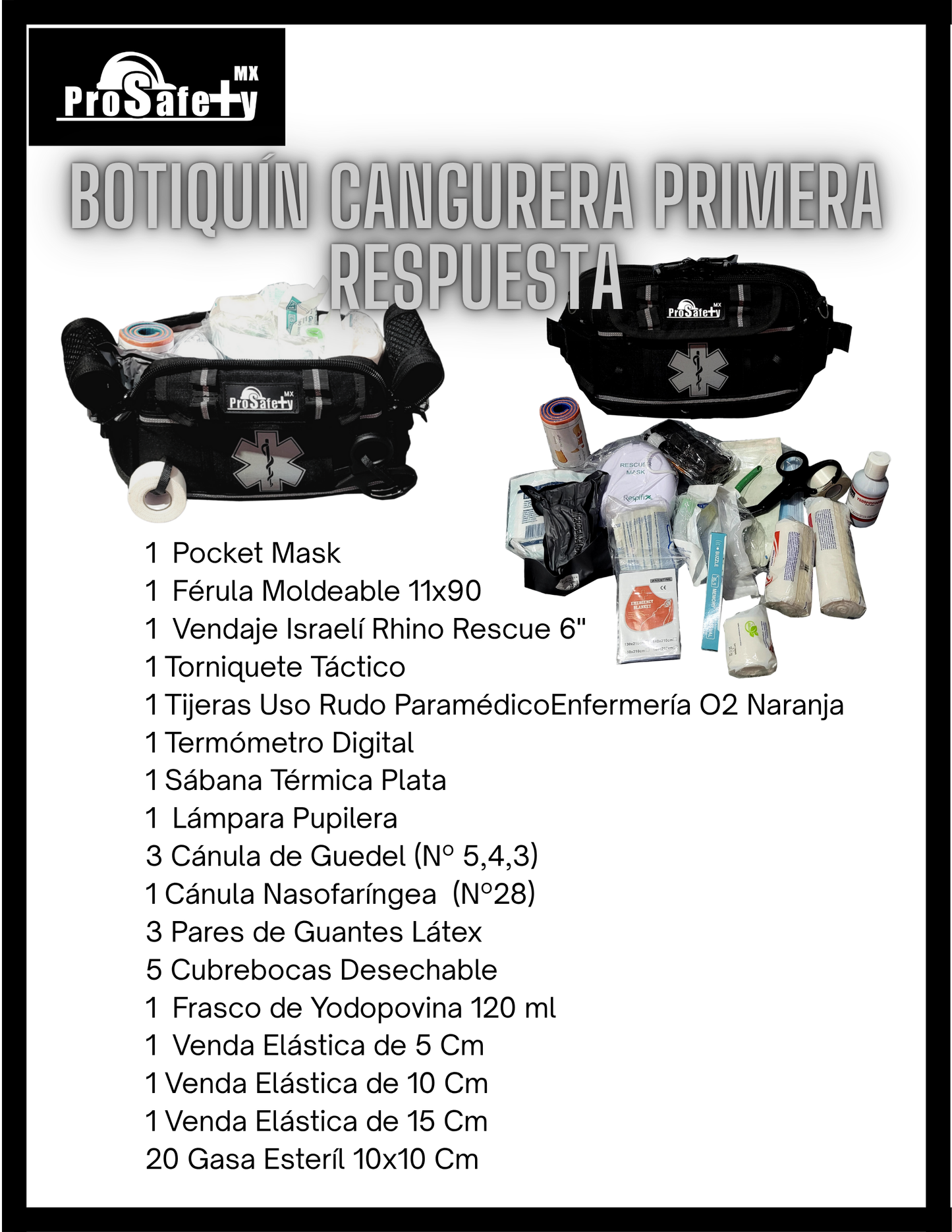 Botiquín Cangurera Primera Respuesta