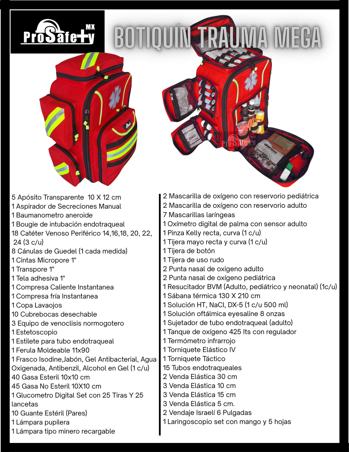 Botiquín Trauma Oxígeno Mega