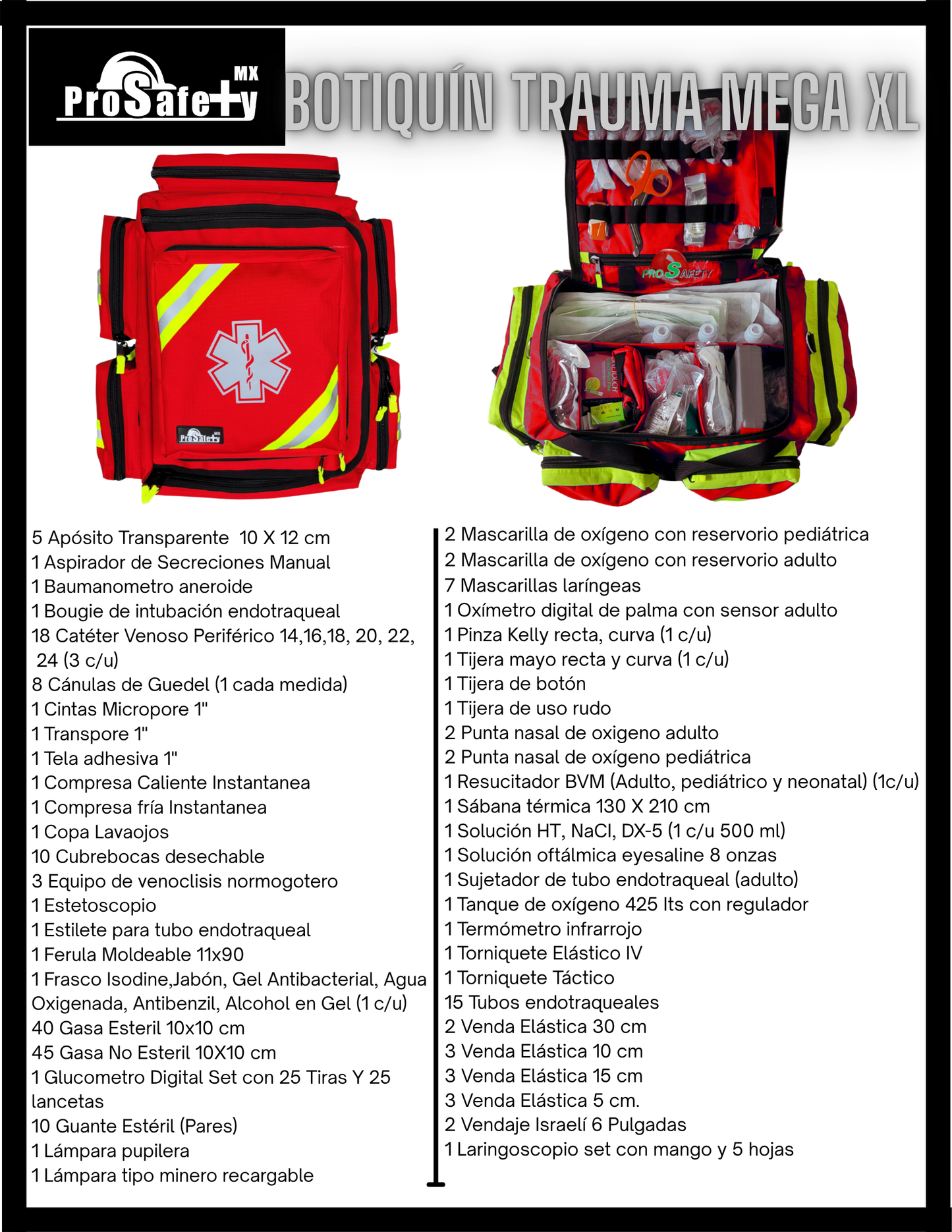 Botiquín Trauma Oxígeno Mega XL