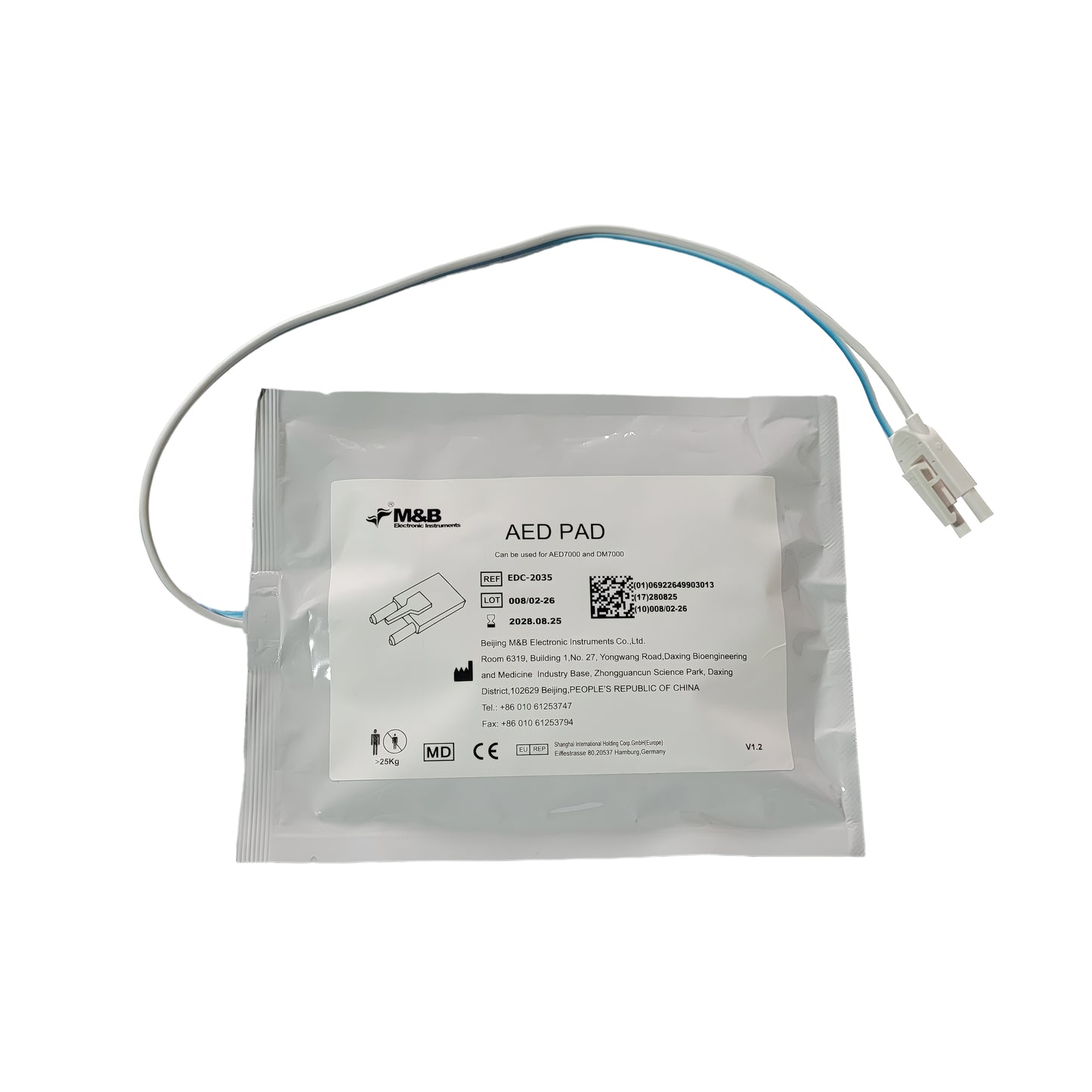 Parche Electrodo para Desfibrilador AED7000 Adulto