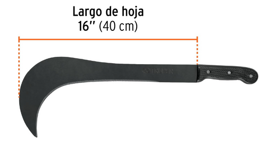 Machete Truper curvo de 16 "