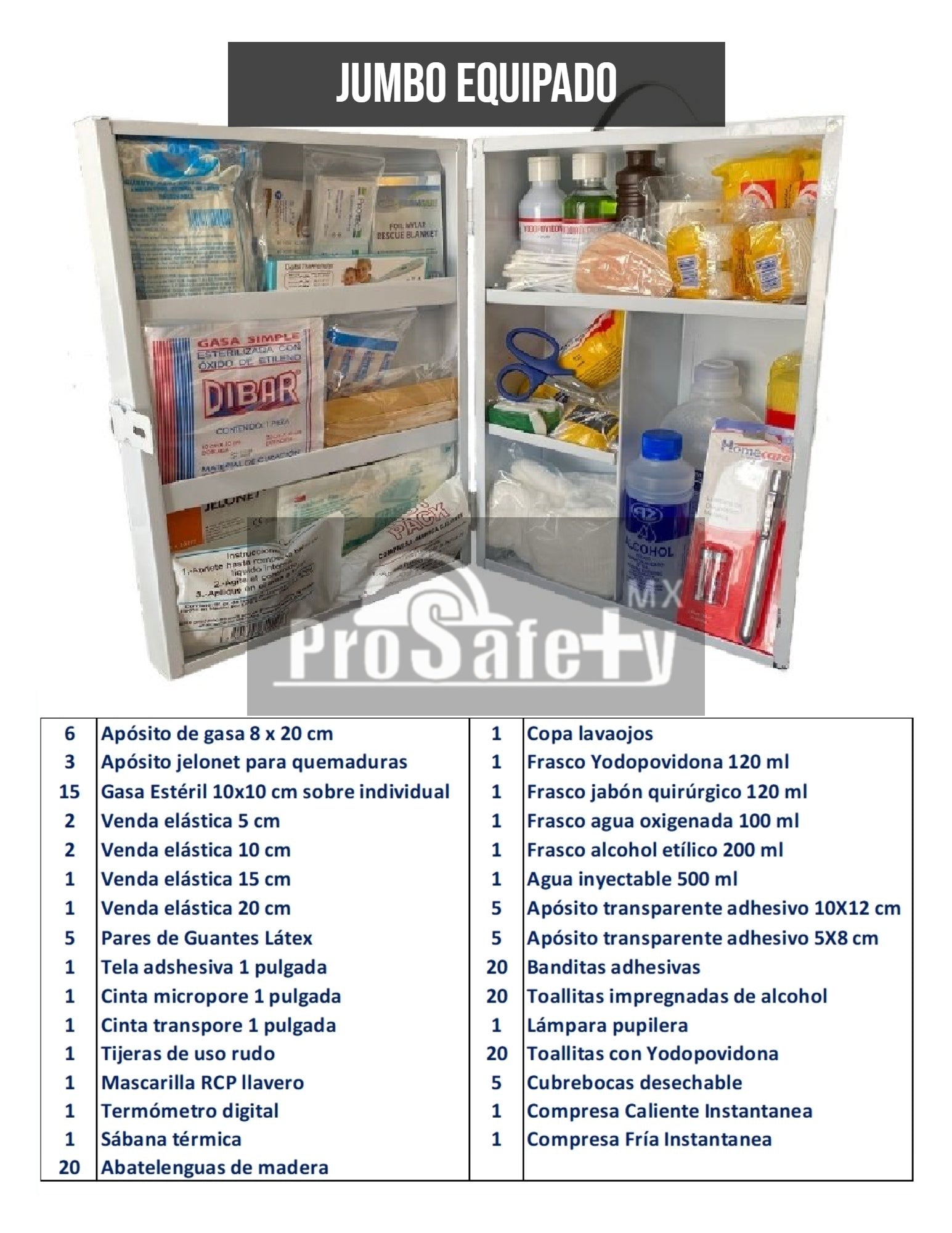 Botiquín Primeros Auxilios Caja Metálica – ProSafety Mx