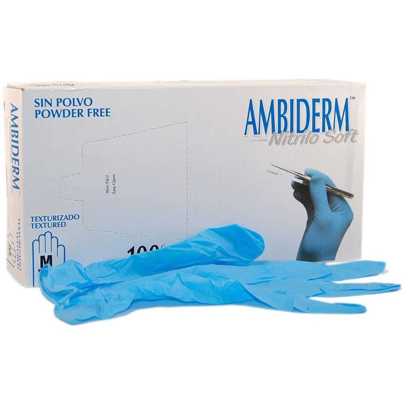 Guante Ambiderm Nitrilo Soft Azul